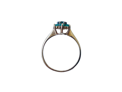 9ct Gold Emerald & Diamond Ring