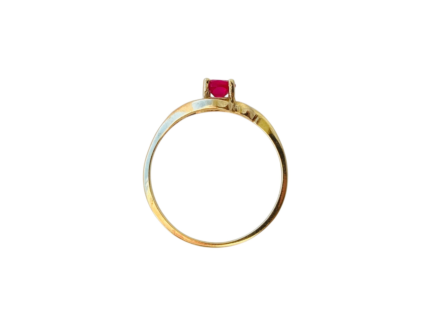 10ct Gold Ruby & Diamond Ring