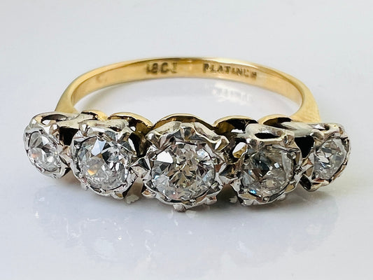Antique 18ct Gold Diamond Ring