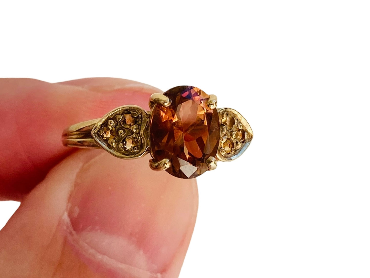9ct Gold Imperial Topaz & Citrine Ring