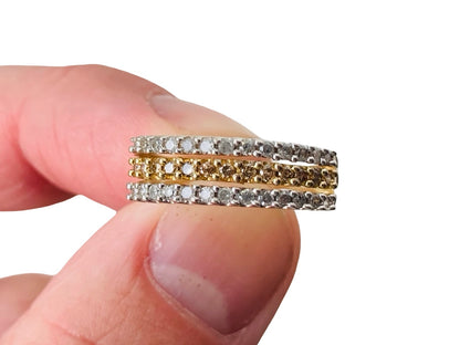 9ct Gold Champagne & White Diamond Ring