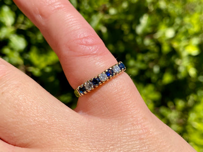 Vintage 18ct Gold Sapphire & Diamond Ring