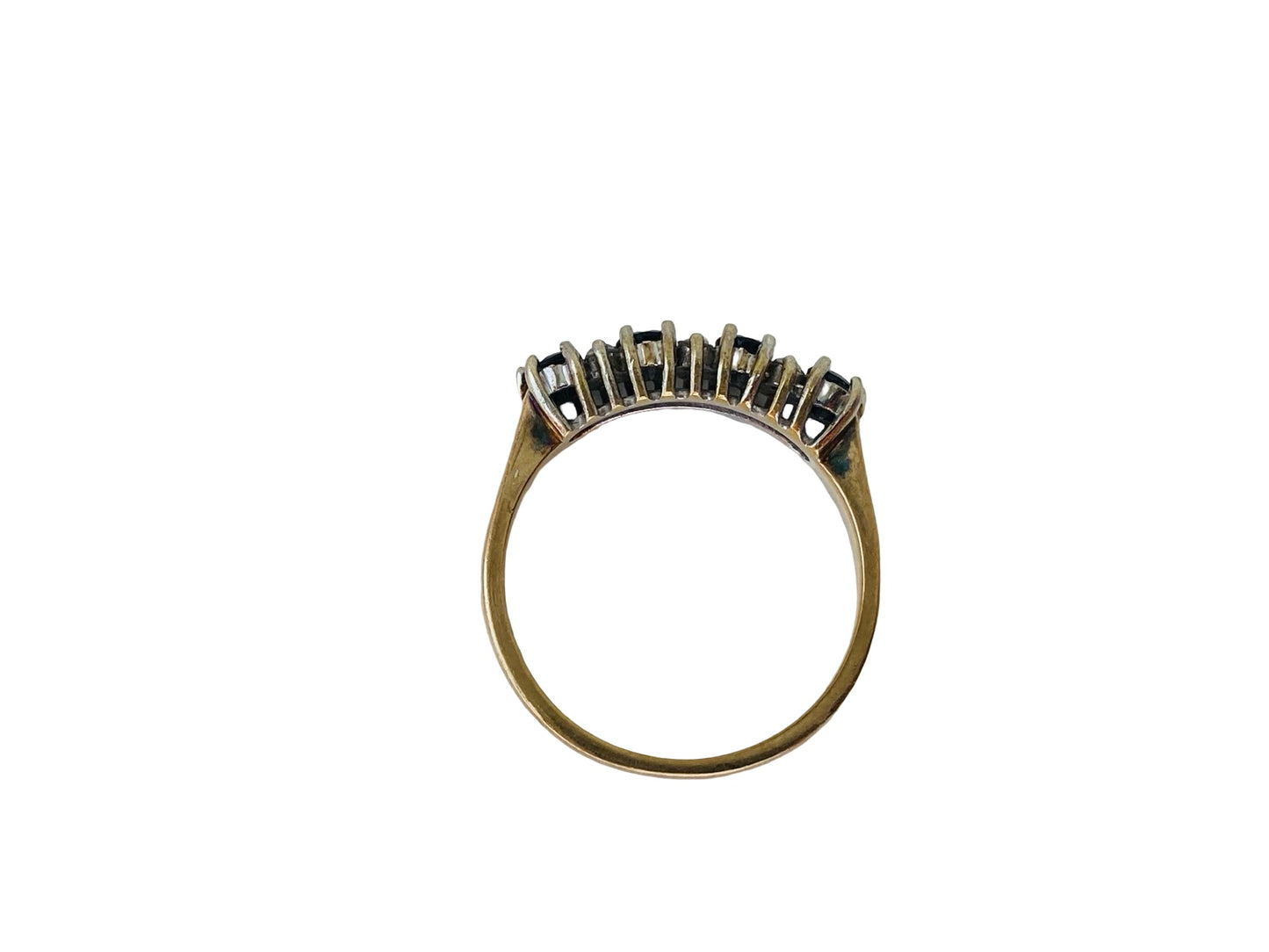 Vintage 9ct Gold Sapphire & Diamond Ring