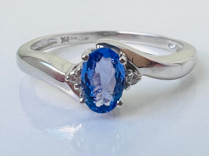 9ct Gold Tanzanite & Diamond Ring