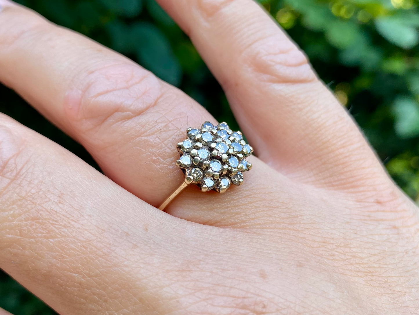9ct Gold Champagne Diamond Ring