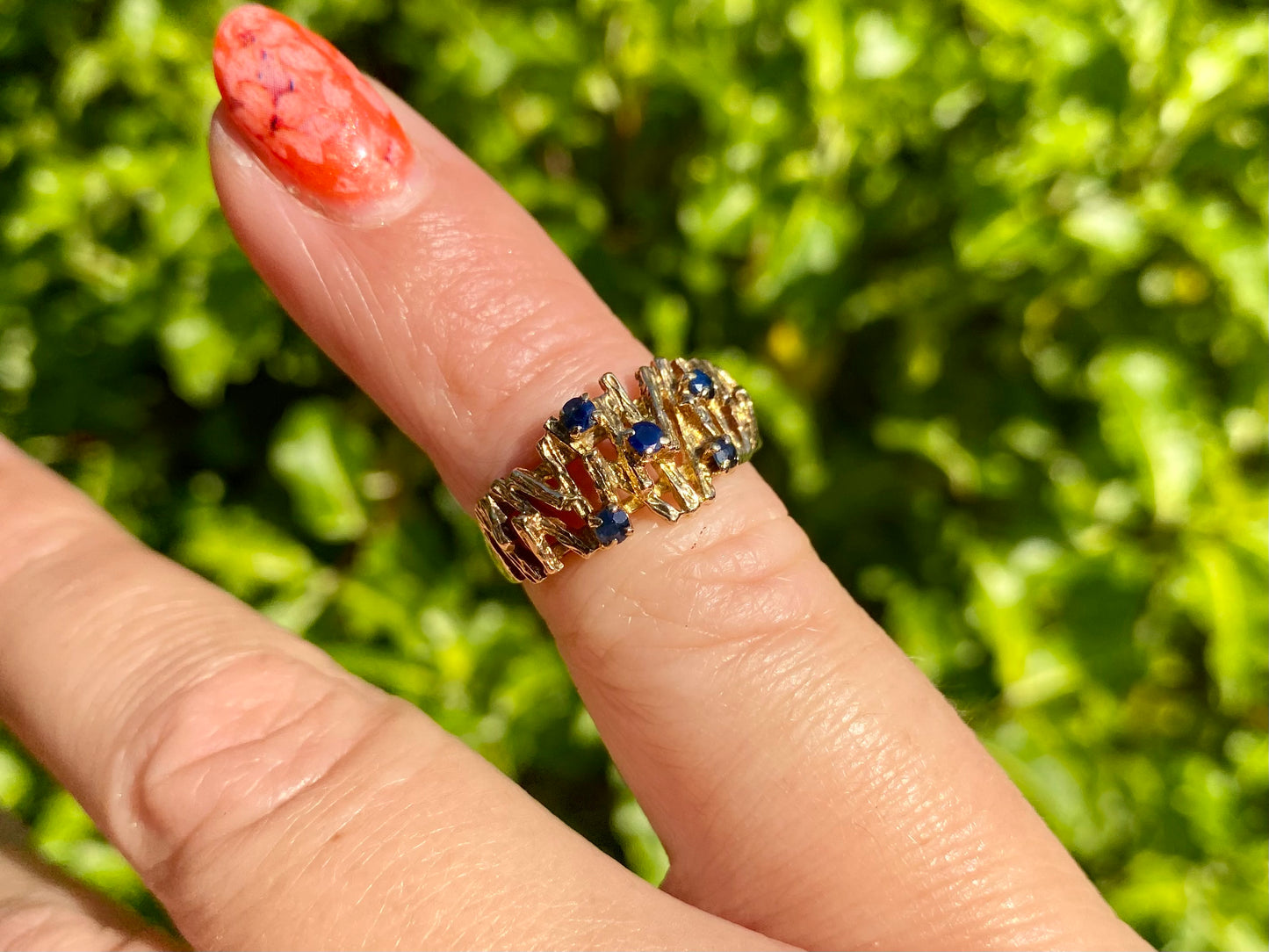 Vintage 9ct Gold Sapphire Ring