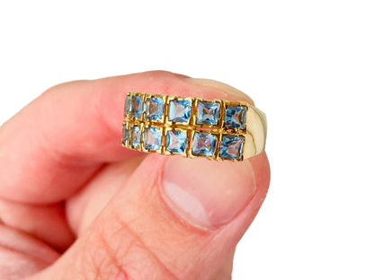 9ct Gold Blue Zircon Ring
