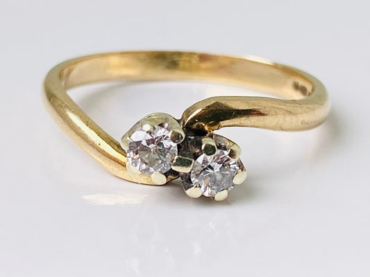 9ct Gold Toi Et Moi Diamond Ring