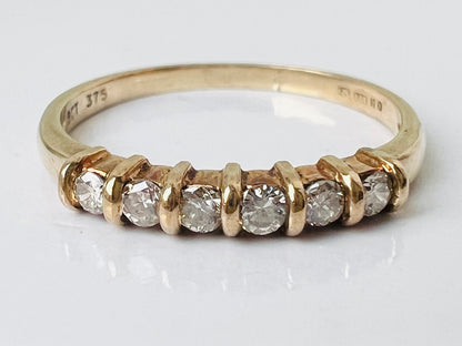 9ct Gold Six-Stone Diamond Ring