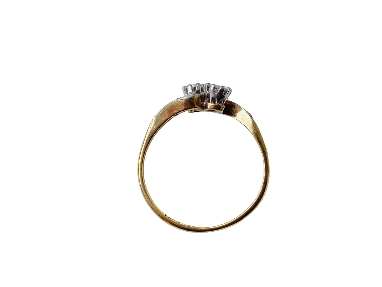 Antique 18ct Gold Two-Stone Diamond Toi Et Moi Ring