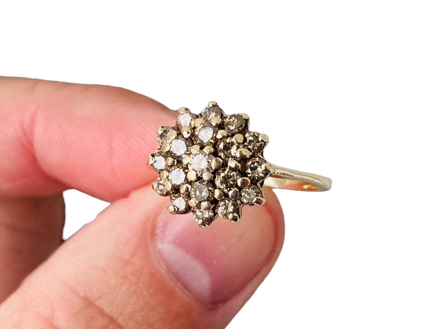 9ct Gold Champagne Diamond Ring