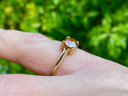 9ct Gold Orange Topaz Ring