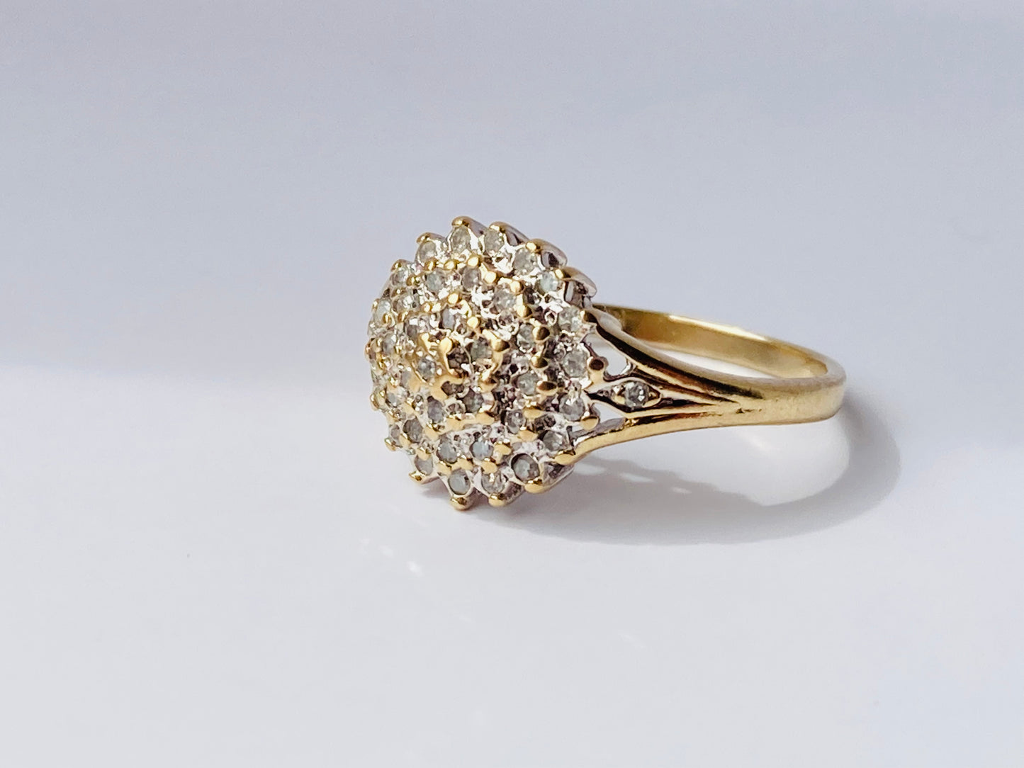 9ct Gold Diamond Cluster Ring