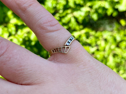 Vintage 9ct Gold Diamond Ring