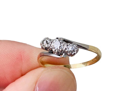 Antique 18ct Gold Three-Stone Diamond Ring