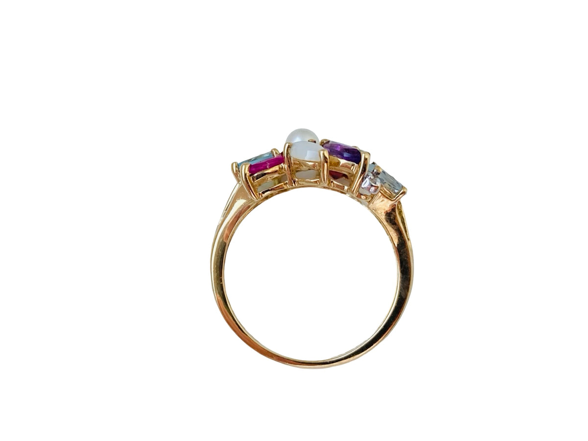 9ct Gold Multi-Gemstone Ring