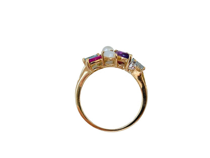 9ct Gold Multi-Gemstone Ring