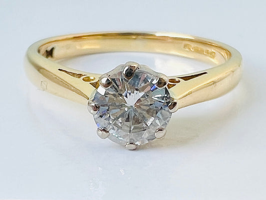 Vintage 18ct Gold Diamond 0.50ct Solitaire Ring