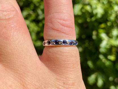 9ct Gold Sapphire & Diamond Ring
