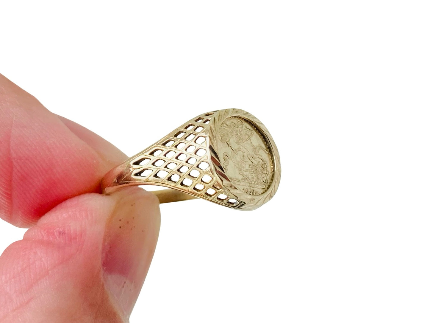 9ct Gold Coin Ring