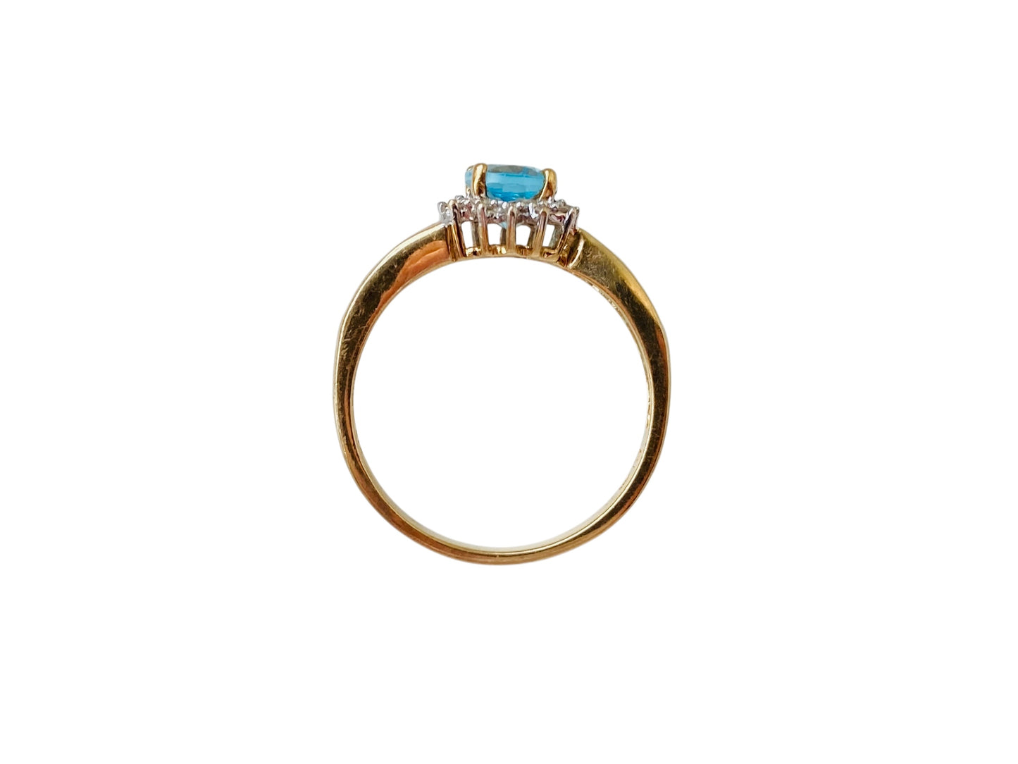 9ct Gold Topaz & Diamond Ring