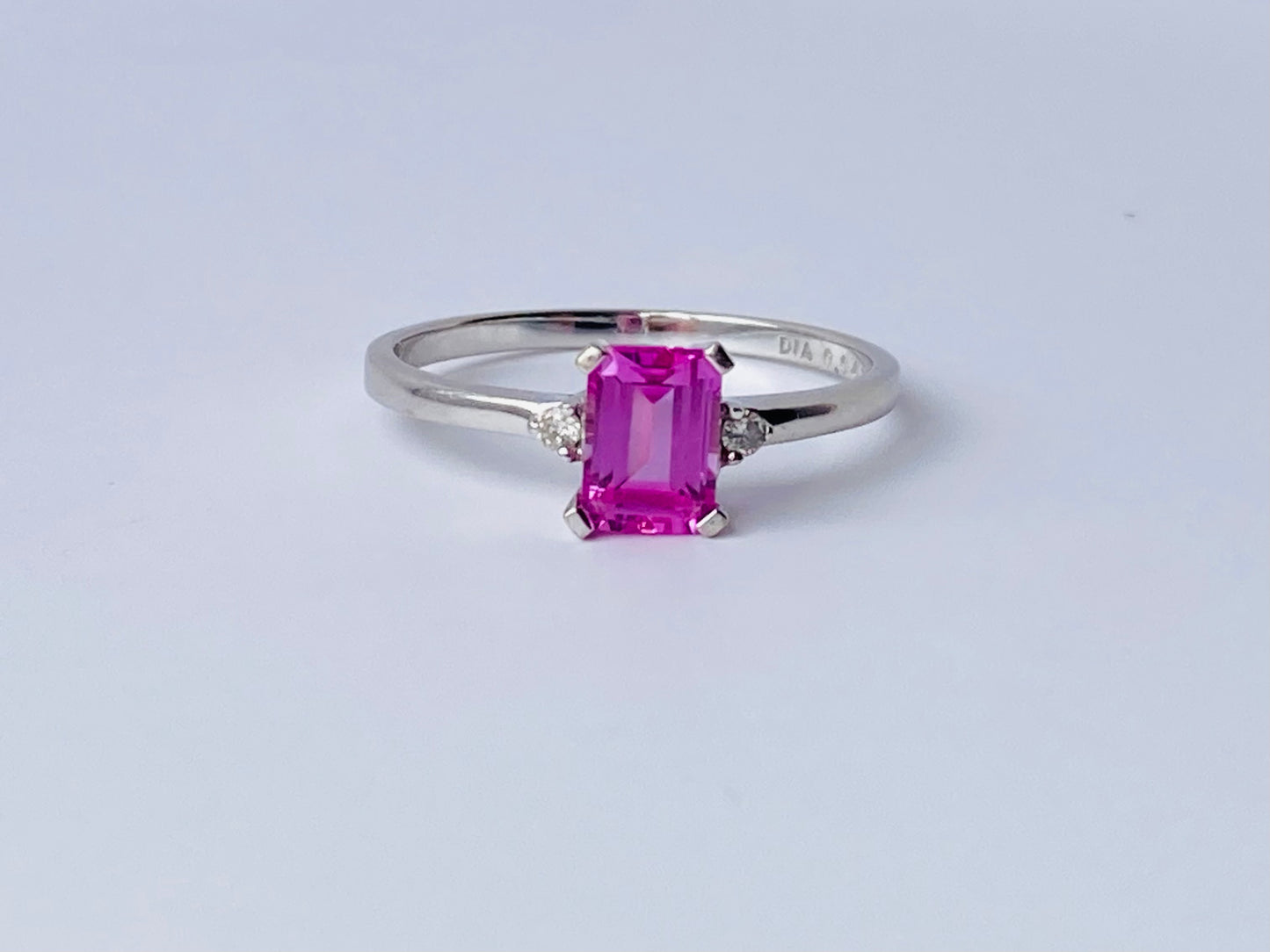 9ct Gold Pink Sapphire & Diamond Ring