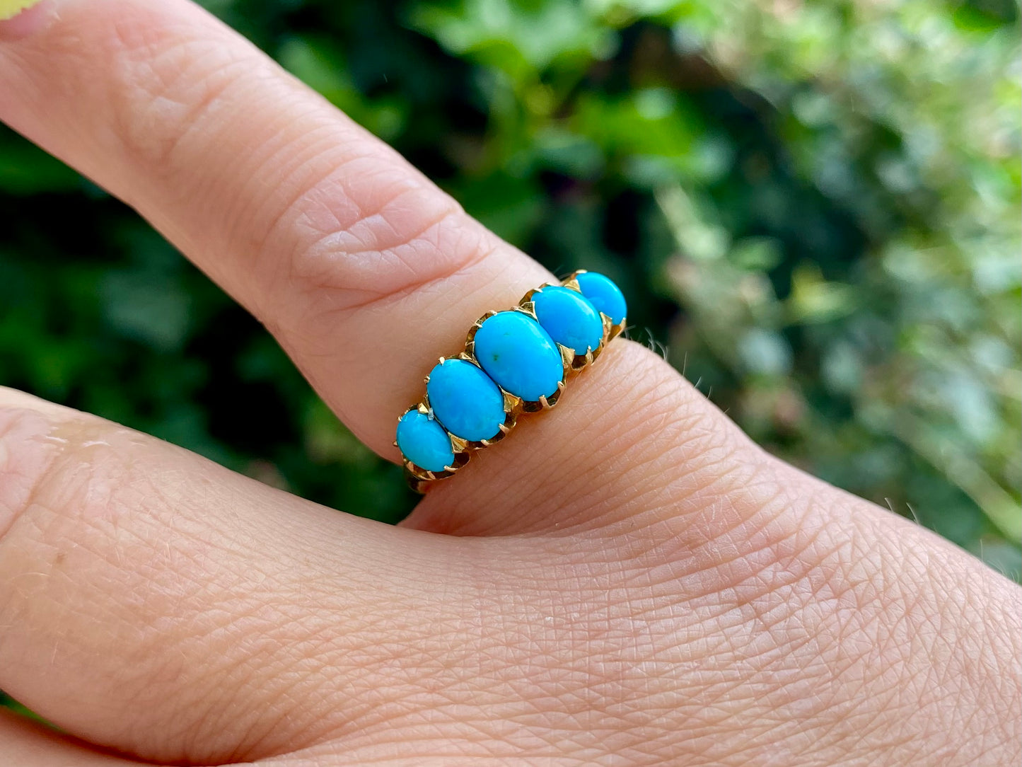 Antique 18ct Gold Turquoise Ring