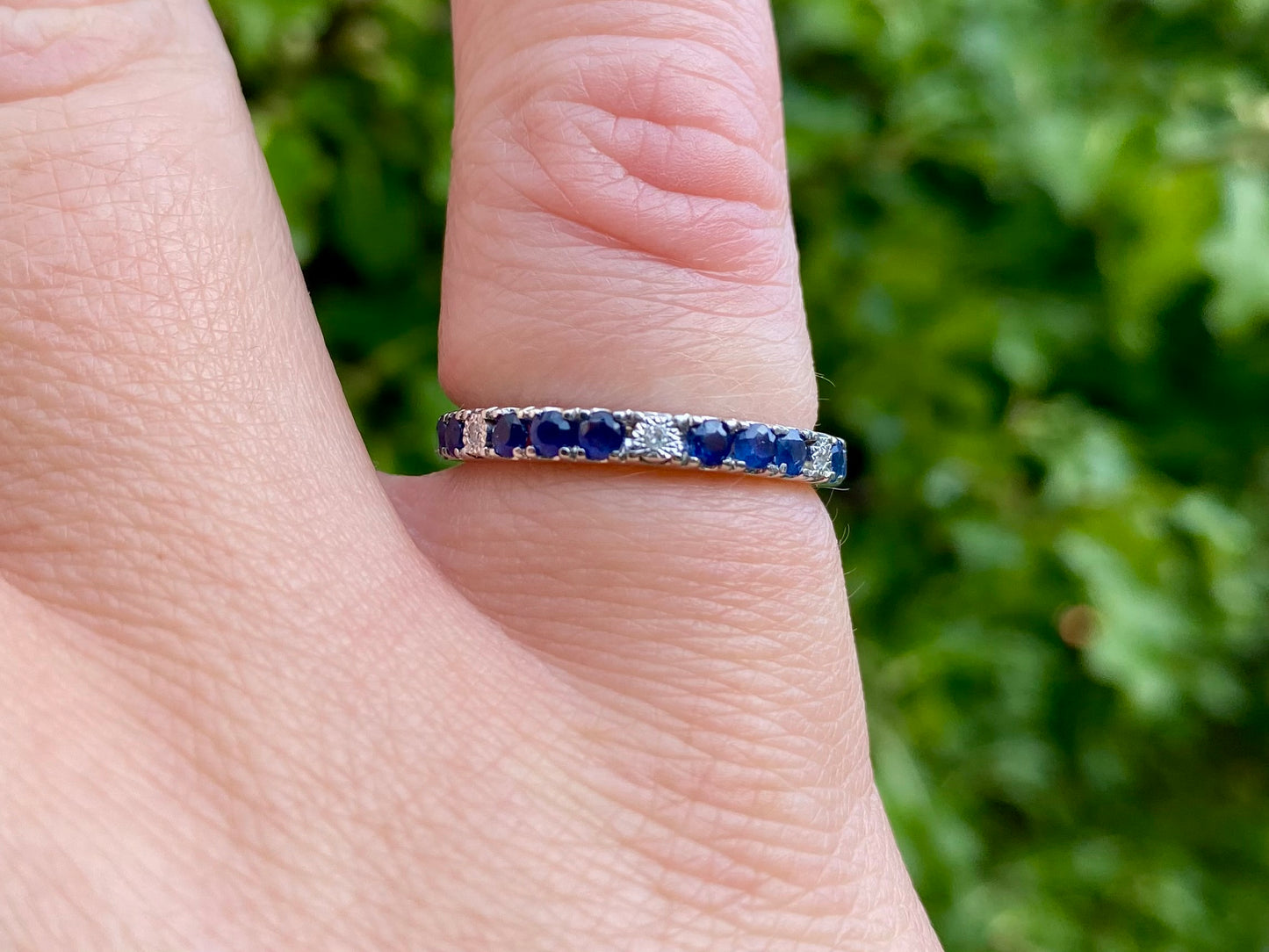 9ct Gold Sapphire & Diamond Ring