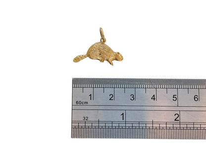 Vintage 10ct Gold Beaver Pendant or Charm