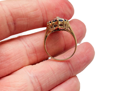 Vintage 9ct Gold Sapphire & Diamond Ring