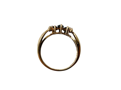 9ct Gold Sapphire & Diamond Ring