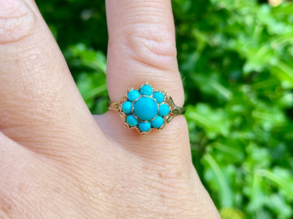 Vintage 9ct Gold Turquoise Ring