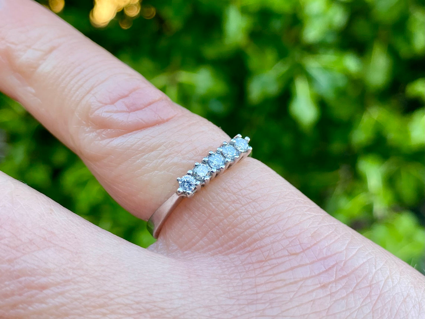 9ct Gold Five-Stone Diamond Ring