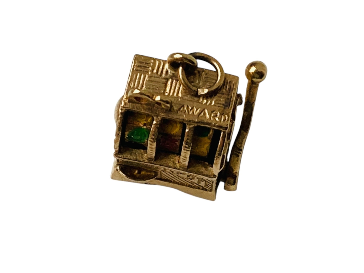 Vintage 9ct Fruit Slot Machine Pendant or Charm