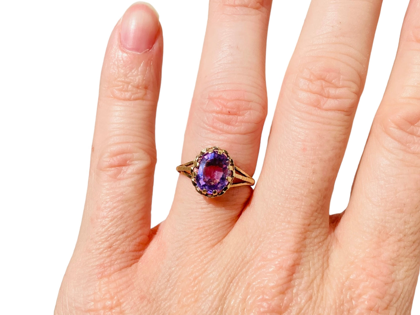 9ct Gold Amethyst Ring