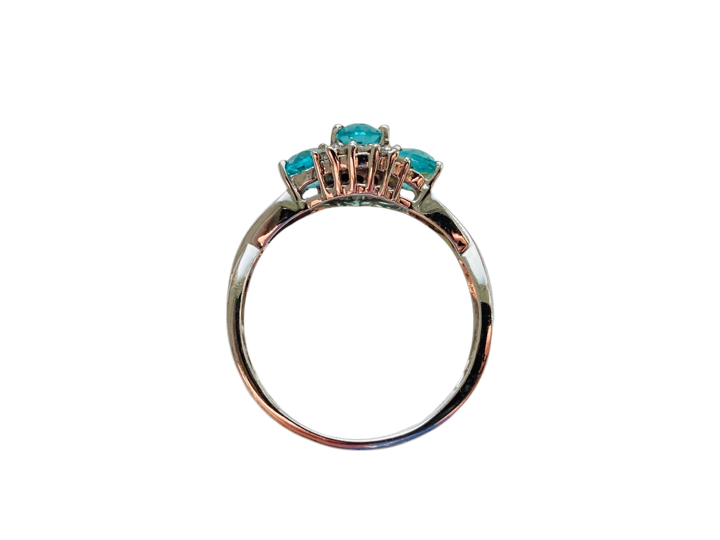 9ct Gold Apatite & Diamond Ring