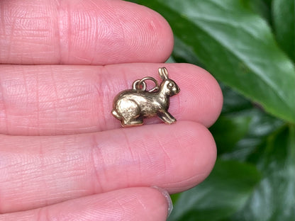 Vintage 9ct Gold Rabbit Pendant or Charm