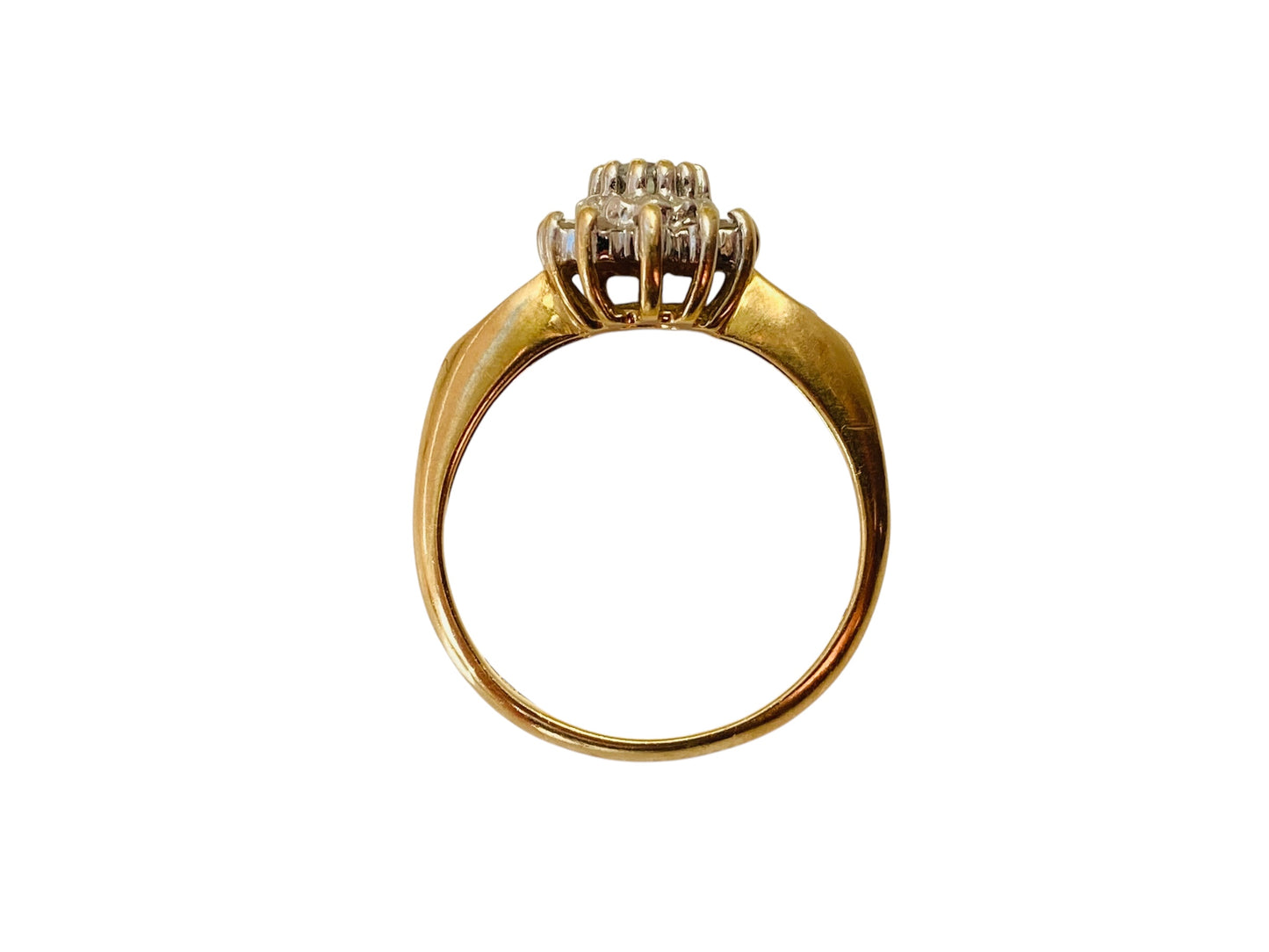 9ct Gold Aquamarine & Diamond Ring