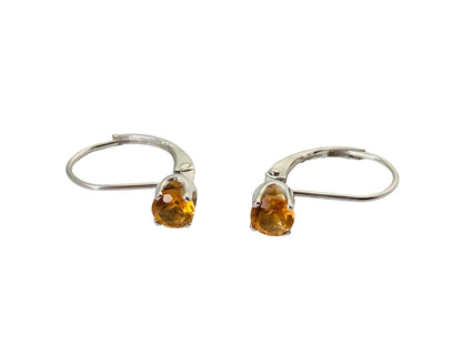 14ct Gold Citrine Hoop Earrings