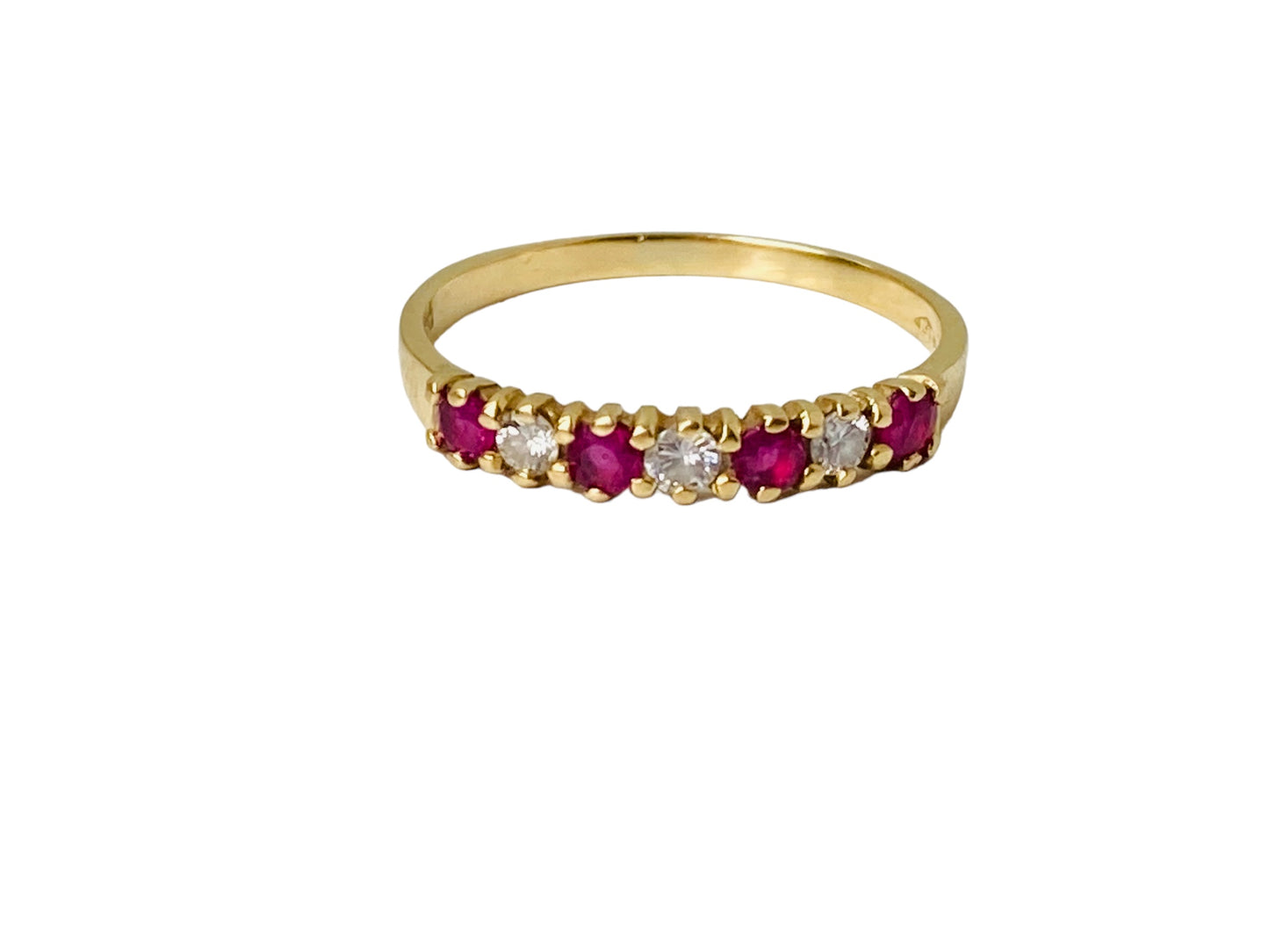 Vintage 18ct Gold Ruby & Diamond Ring