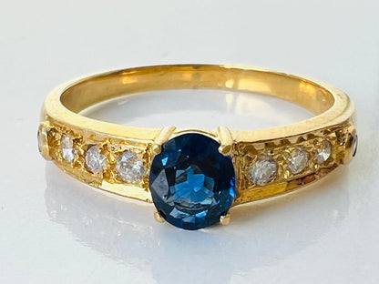 18ct Gold Sapphire & Diamond Ring