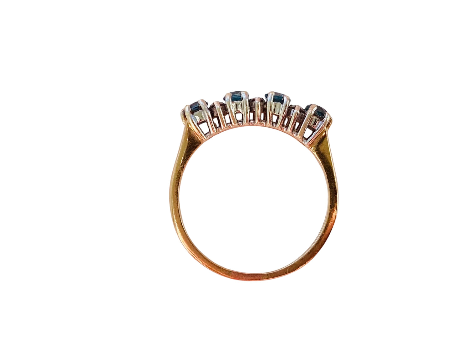 Vintage 9ct Gold Topaz & Diamond Ring