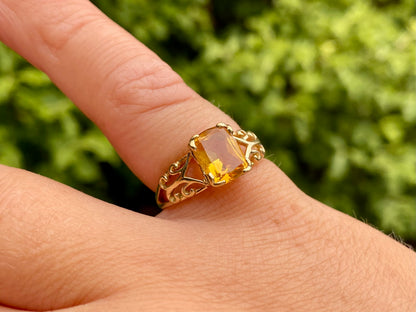 9ct Gold Citrine Ring