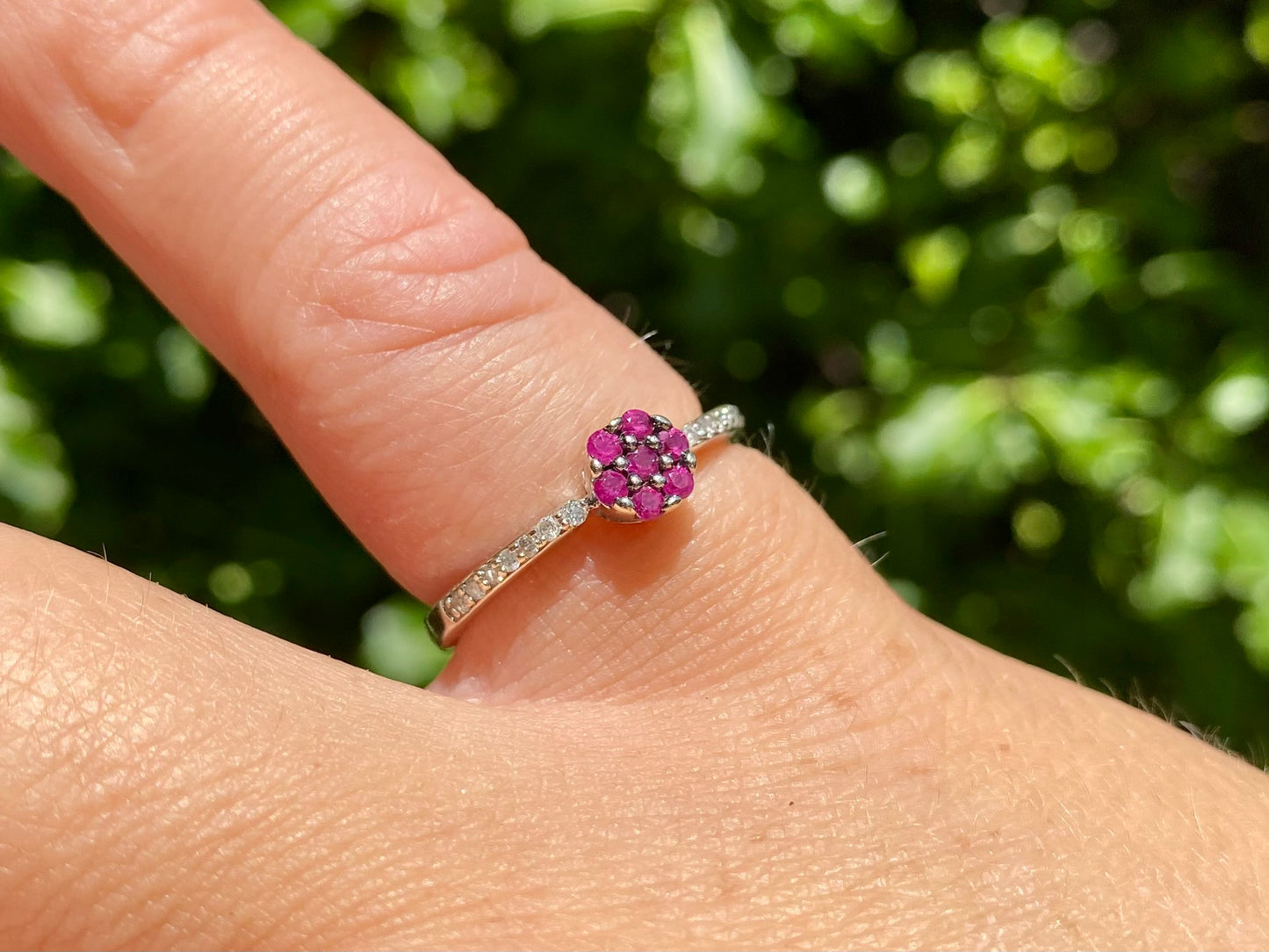 9ct Gold Ruby & Diamond Ring