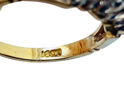 Vintage 18ct Gold Sapphire & Diamond Ring