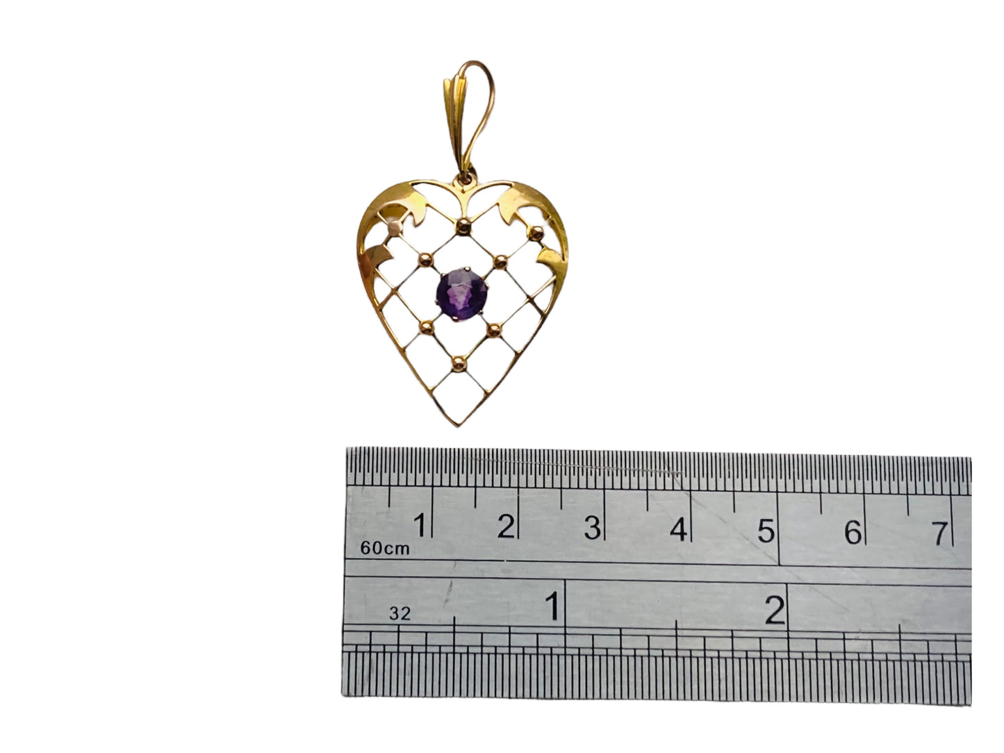 Antique 9ct Gold Amethyst Pendant