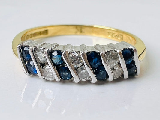 18ct Gold Sapphire & Diamond Ring