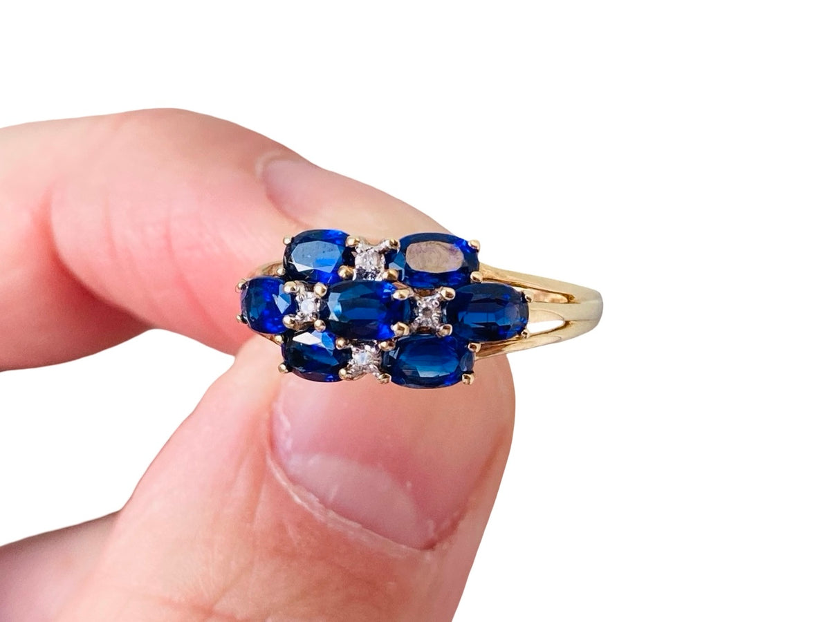 9ct Gold Kyanite & Diamond Ring
