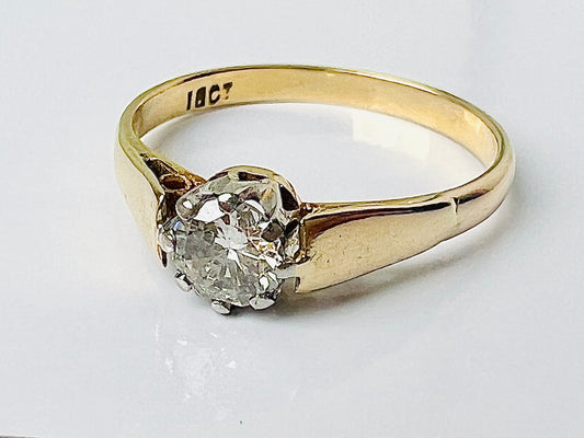 Vintage 18ct Gold Diamond Ring