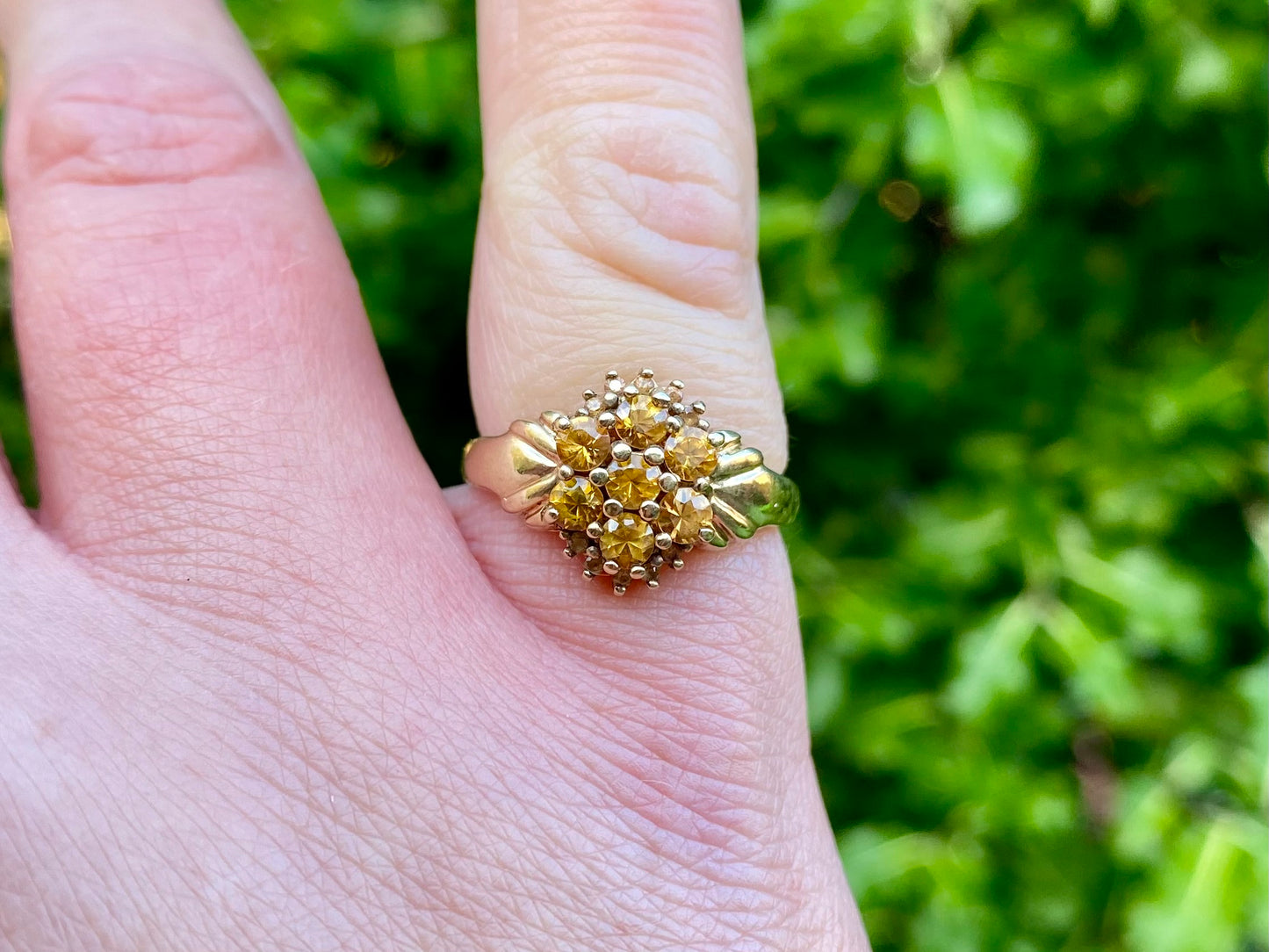 9ct Gold Orange Sapphire Ring
